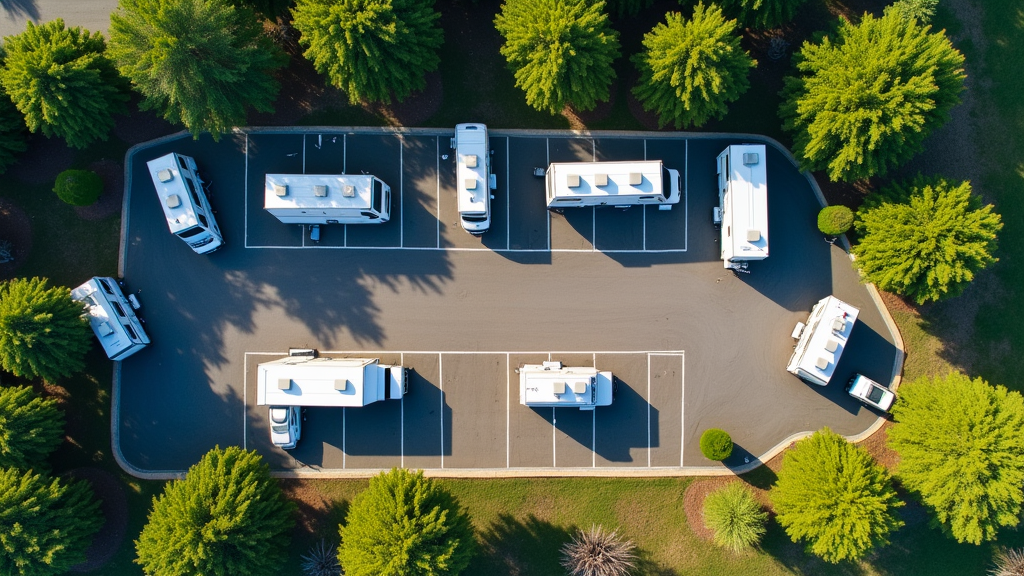 Airstream parked at an RV park