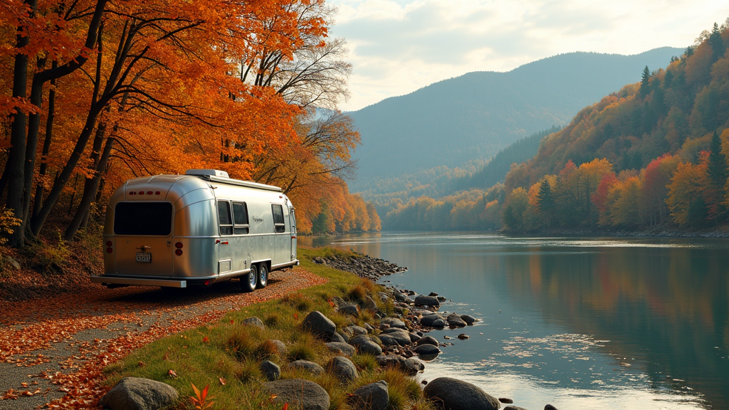 Eco-friendly Airstream in natural surroundings