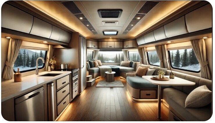 modern airstream interior