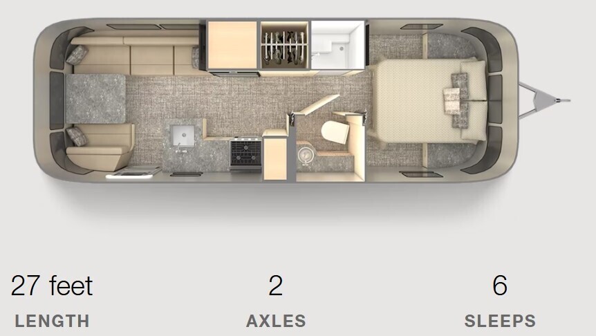 Airstream trailer floor plan