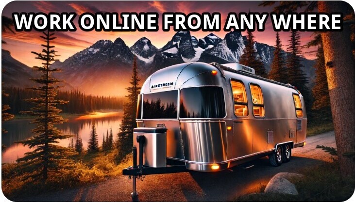 Work online from your Airstream RV home