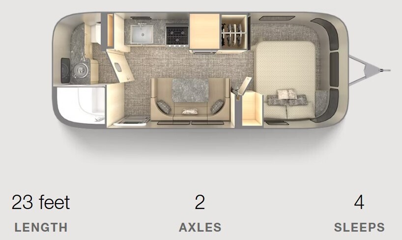 Airstream trailer floor plan