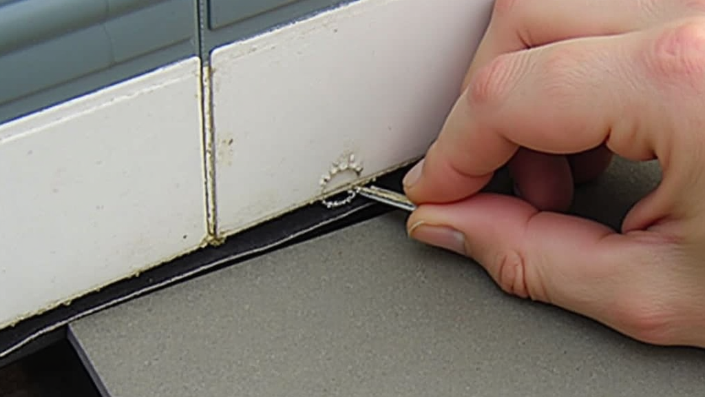 Close-up of an RV seal being inspected for cracks and wear