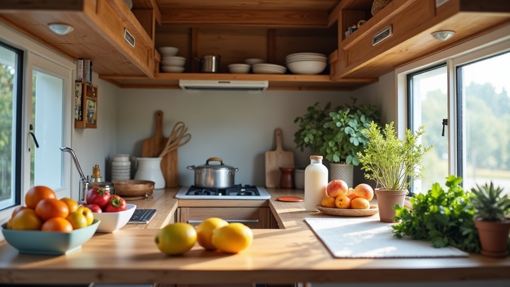 Notebook and laptop on RV table showing budgeting notes and expense trackers